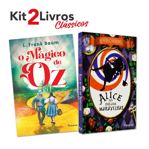 Kit 02 Livros Clássicos - O Mágico de Oz e Alice no País das