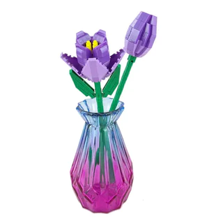 FLORES - MODELO TULIPA - MICRO BLOCO - SIMILAR - PETIT BLOCK - MINI "LEGO"