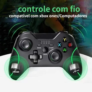 Controle com Fio para Xbox One com Vibração Dupla, de 3,5 mm para PC Windows 7/8/10 Xbox One