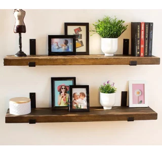 Kit KIT 4 Prateleira Industrial Com Mão francesa de ferro invertida Nicho Decoração Rustica Casa Moderna Estilo