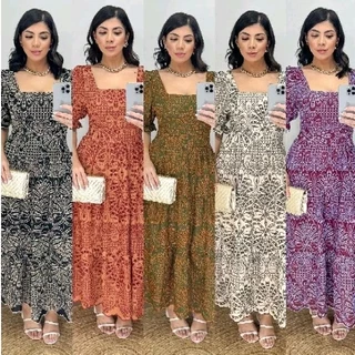 Vestido Midi Lese Bordado Manga Princesa