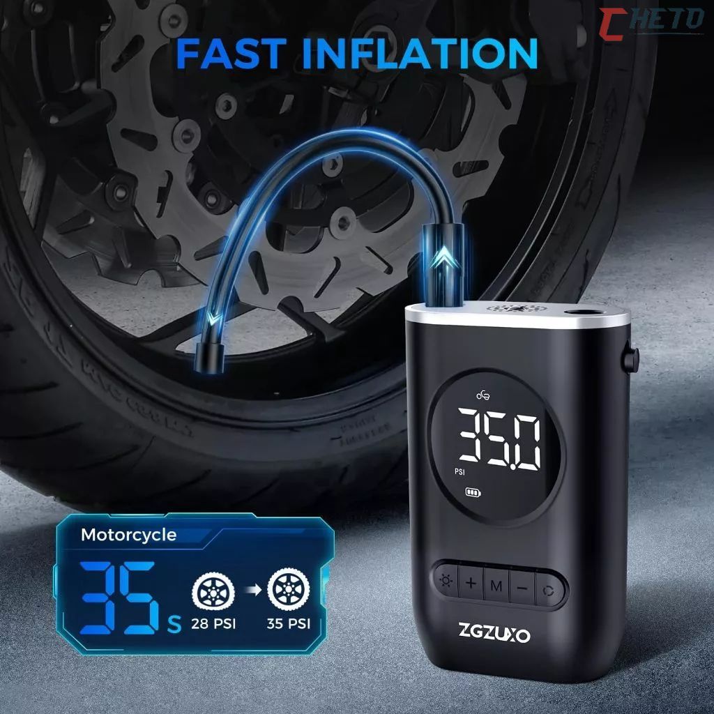Mini Medidor De Pressão De Pneu Digital Recarregável Portáti