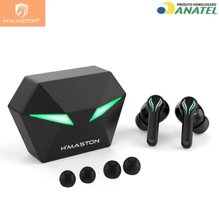 H'maston  RS-30 Fone de Ouvido Sem fio Gamer Bluetooth 5.3 com Microphone e Luz Redução de Ruído LED em Oferta na Shopee
