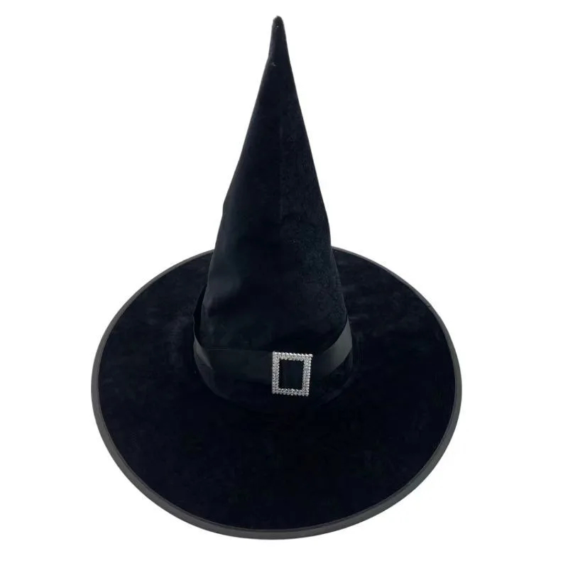Chapeu de Bruxa Preto Com Detalhe Fita e Fivela Halloween Festa Halowen Bruxa Bruxas Bruxinhas