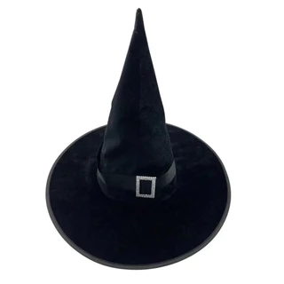 Chapeu de Bruxa Preto Com Detalhe Fita e Fivela Halloween Festa Halowen Bruxa Bruxas Bruxinhas