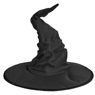 Kit 2 Unidades Chapeus Chapeu de Bruxa Tecido Efeito Enrrugado Bruxas Bruxo Bruxinha Festa Halloween Halowen