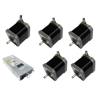 (5X) Motor de Passo 6Kg + Fonte 12V / Kit CNC / 3D / Laser / Automação / Mach3 / Shield Arduino