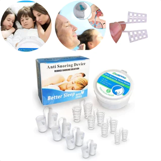 Dilatador Nasal Silicone Anti Ronco Sono Melhor, Confortável, 8 Tamanhos, Estojo, Livre de BPA