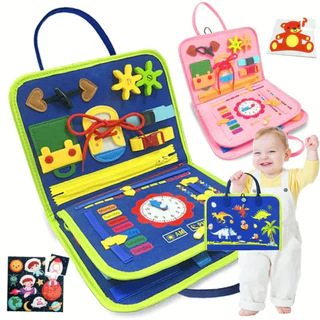 Maleta Sensorial Montessori Caderno Atividade Educativa Criativa Brinquedo Coordenação Infantil Jogo