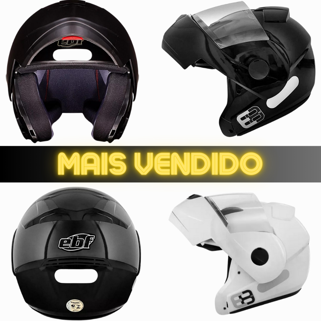 Capacete Robocop Articulado Universal Masculino Moto Escamoteável Promoção
