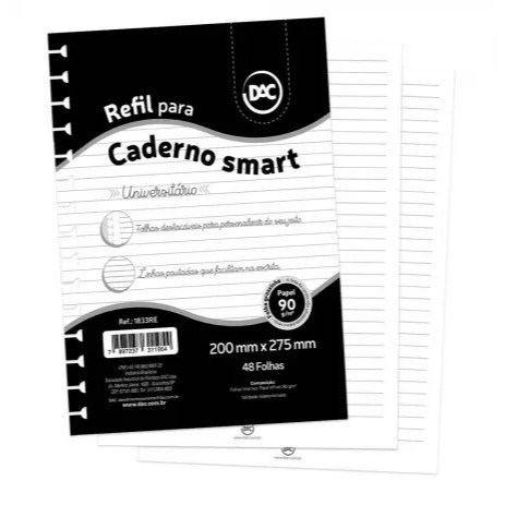 Refil Branco Para Caderno Universitário -DAC