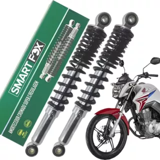 Par Amortecedor Traseiro Honda Cg Fan Titan 150 160 2004 2005 2006 2007 2008 2009 2010 2011 2012 2013 2014 2015 2016 2017 2018 2019 2020 2021 2022 2023 2024 Original Smart Fox
