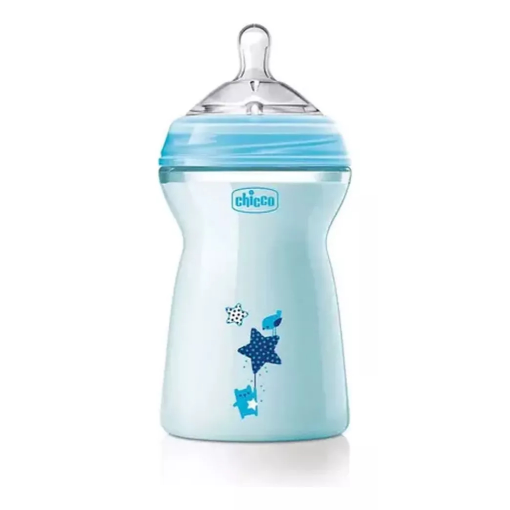 Mamadeira Step Up Color 330 Ml Chicco 6+ Fluxo Rápido Azul