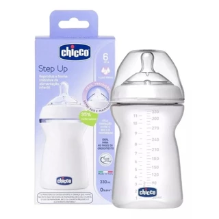 Mamadeira Chicco Step Up Transparente 330ml Fluxo Rápido 6m