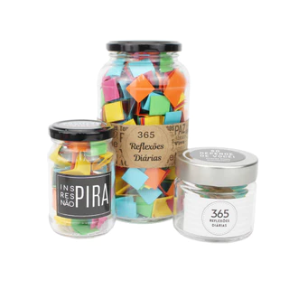 Kit 3 Potes de Mensagens diárias de Reflexão, Inspiração e Motivação