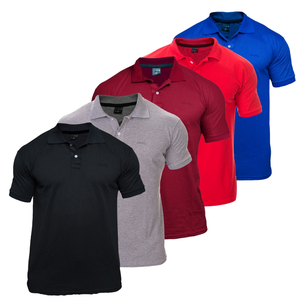Kit Com 5 Camisas Polo Masculina De Luxo