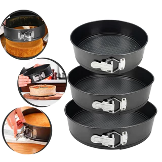Kit 3 Formas Com Fundo Removível Antiaderente Para Torta Bolo Assadeiras Com Fundo Removível