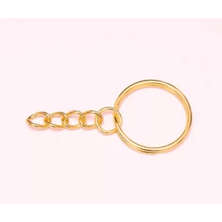 50/100 Pçs Argolas Para Chaveiro C/ Corrente-25mm Dourado/prata em Oferta na Shopee