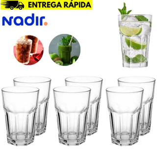 Jogo Copos Bristol Long Drink 410ml Vidro Grosso Bar Restaurante Buffet