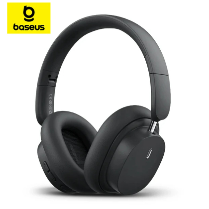 Fone bluetooth Baseus-Bowie D05, 3D, 5.3, driver 40 milímetros, dobrável sobre a orelha Headphone, 70H.