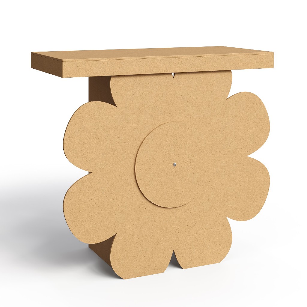Mesa Para Decoração De Festa Flor Mdf Cru Pegue E Monte