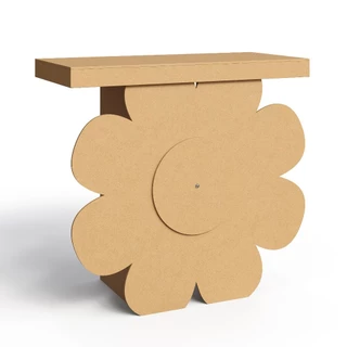 Mesa Para Decoração De Festa Flor Mdf Cru Pegue E Monte