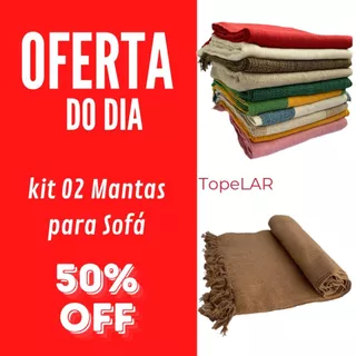 Kit 02 Manta de Sofá Gigante Luxo 120x210 Tipo Capa Proteção Decoração Frio Casa nova