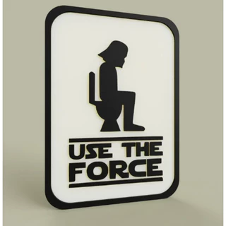 PLACA DECORATIVA DARTH VADER STAR WARS PARA BANHEIRO