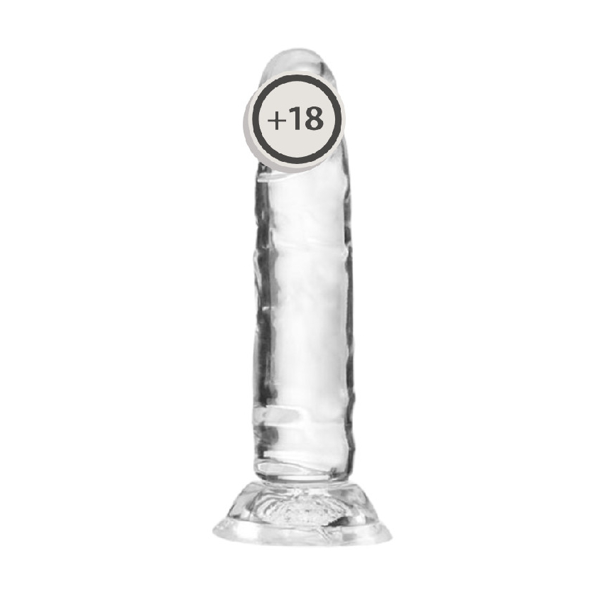 Pênis realístico com veias salientes, glande e ventosa 12X2,5 cm