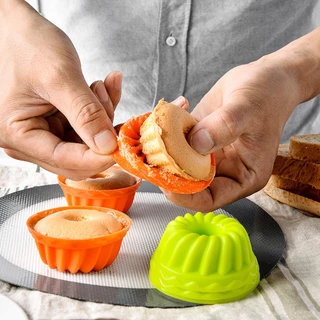 Kit 12 Forma Em Silicone Mini Pudim Bolo Muffins Cupcake Torta