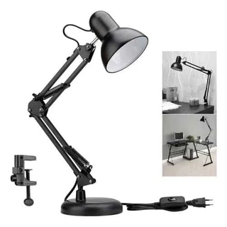 Luminária De Mesa Articulada Abajur Base E Garra de borda E-27