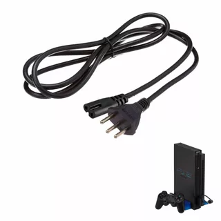 Cabo De Energia Para Vídeo Game Playstation 2 PS2 FAT ( Cabo de Alimentação / Cabo de força ) - R246