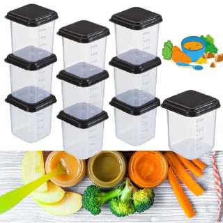 10 Potes Papinha 250 ml Livre BPA com Graduação
