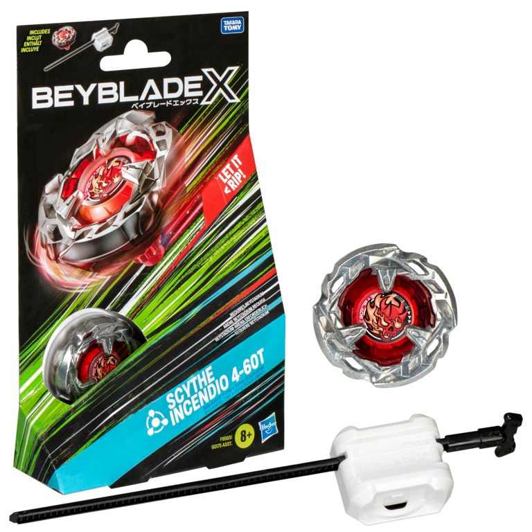 Beyblade X Scythe Incendio & Lançador - Hasbro F9583 | Shopee Brasil