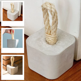 Peso de Porta Quadrado Aleta Artesanal 1.3 Kg Decorativo Base Aveludada Perfeito Qualquer Ambiente