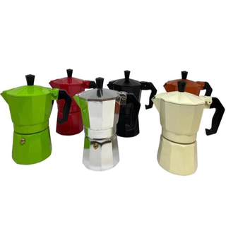 Cafeteira Italiana Manual Alumínio 3 Xicaras 150ml Várias Cores