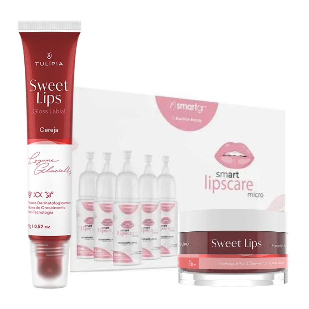 Kit Sweet Lips Hidragloss Labios Micropigmentação Cereja
