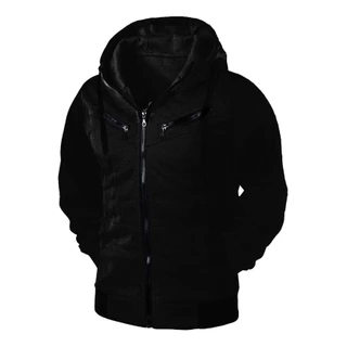 Blusa de Frio Moletom Raglan Masculino e Feminino Agasalho Grosso Com Zíper e Capuz Ramazzoni