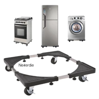 Suporte De Geladeira / Maquina De Lavar E Fogão Inox Com Rodinhas Grande em Oferta na Shopee