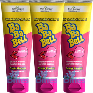 KIT 3 HIDRATANTE TUTI FRUTTI BABABELL BELL CORPUS HIDRATA CORPORAL