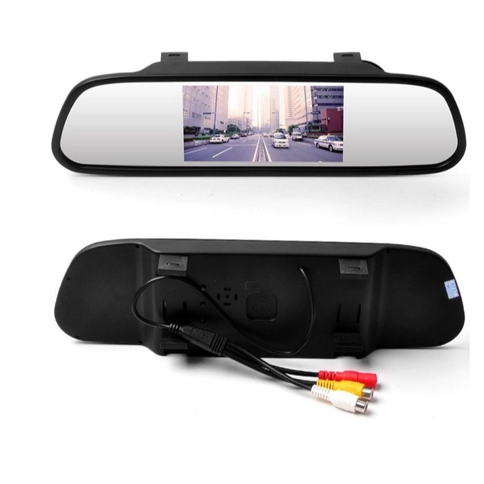 Espelho Retrovisor Monitor Câmera De Ré Tela 4.3 Lcd 1080p | Shopee Brasil