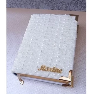 Biblia com Harpa luxo, personalizada com nome, mar de perolas Arc