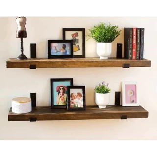 Kit 4 Prateleira Industrial Com Mão francesa de ferro invertida Nicho Decoração Rustica Casa Moderna