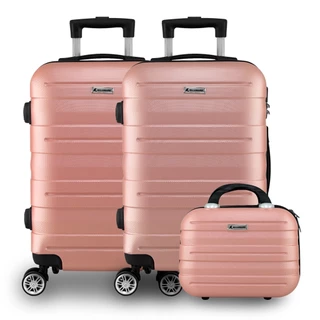 Kit Malas Bordo Viagem Avião Bagagem de Mão Rodinhas 360 ABS Rígido ANAC Regulamentada