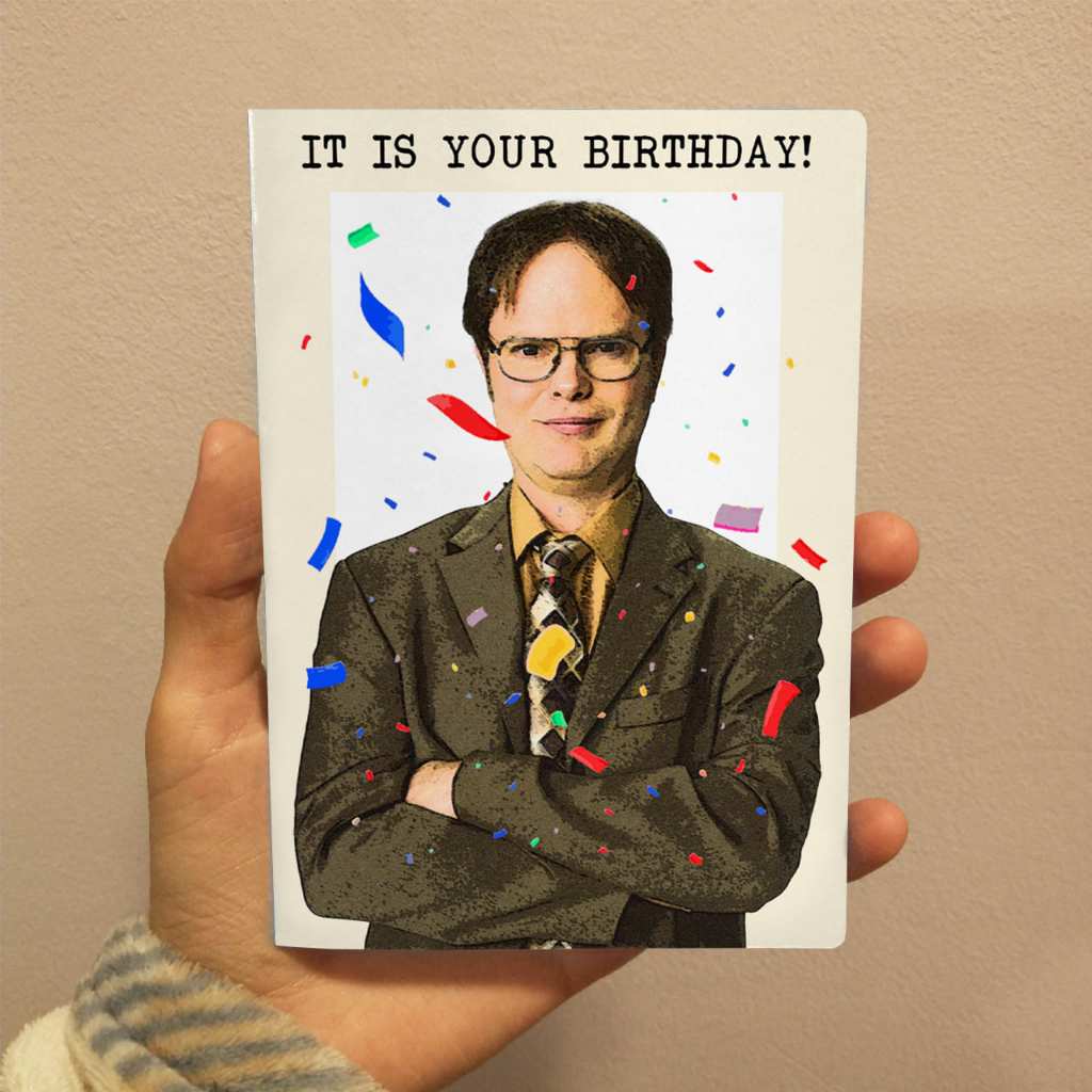 Cartão presente aniversário The Office Dwight Schrute