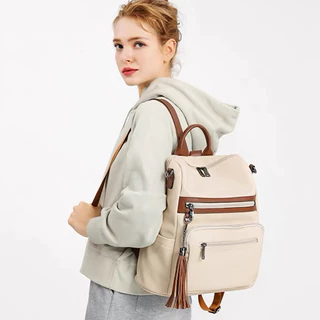 Mochila Feminina Casual Impermeável De Nylon De Alta Qualidade Anti furto/mochila escolar em Oferta na Shopee