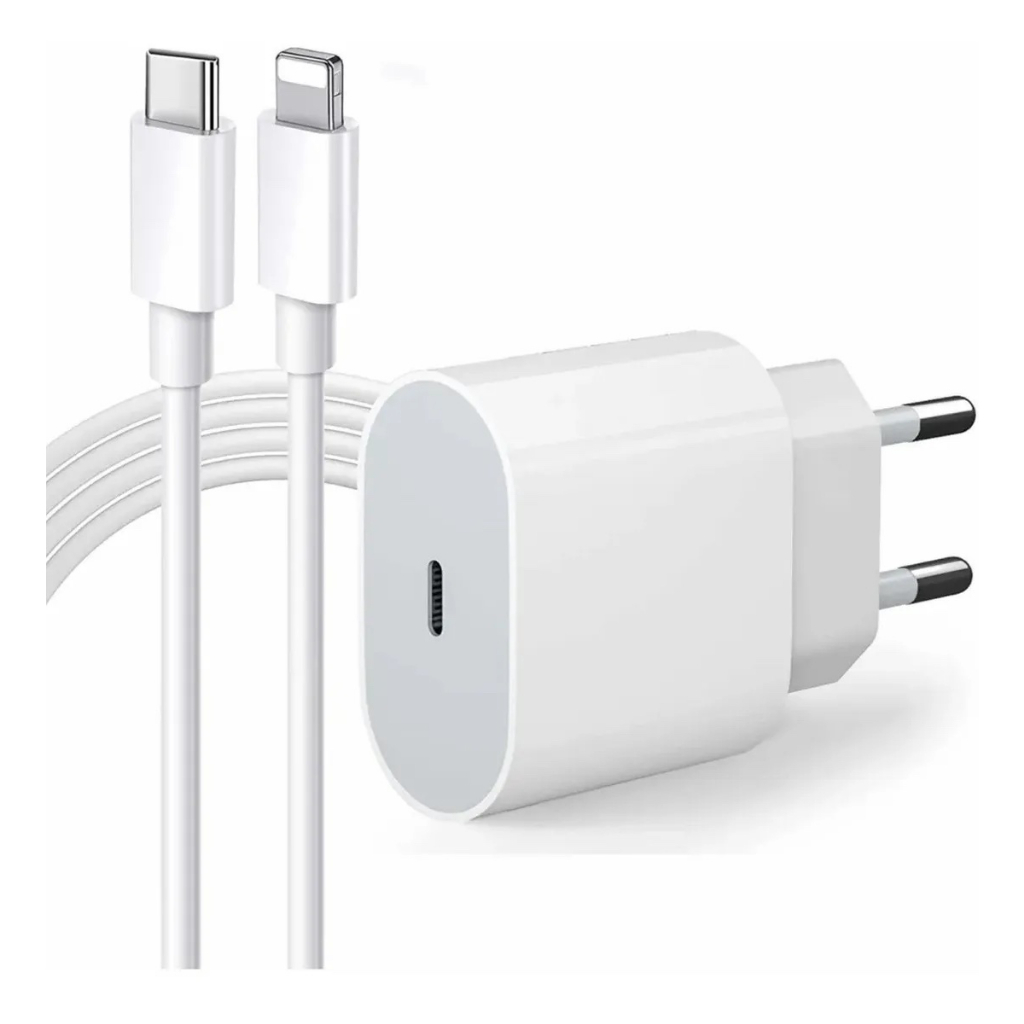 Kit Carregador De iPhone Fonte com Cabo Carregamento Rápido 1M PD 20w Entrega rápida