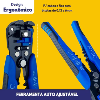 Alicate Descascador De Fio Crimpador Terminal - Bnvt