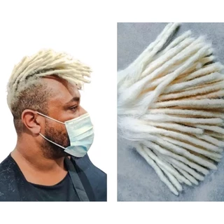 dreads branco curto - 10 unidades
