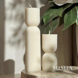 Vela Aromática Decorativa Estruturada Pilar Perfumada Artesanal Cera de Coco 100% Vegetal